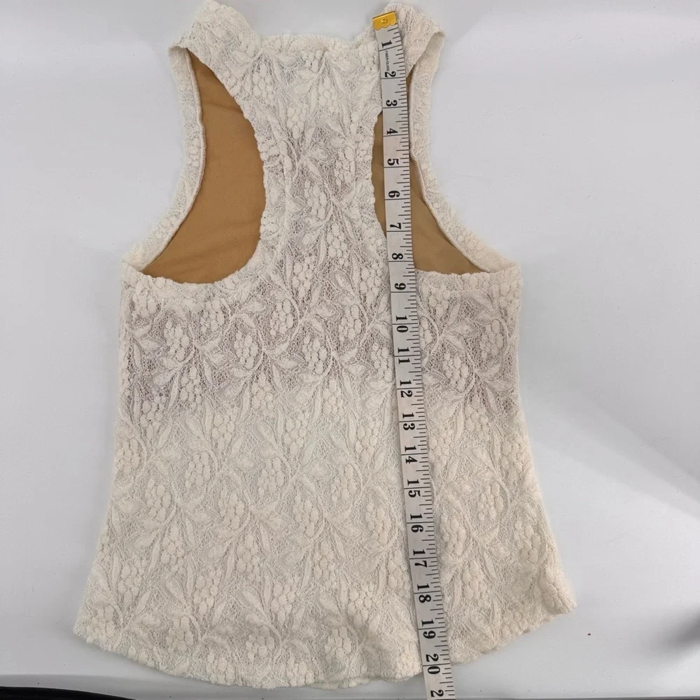 Silvia Tcherassi Cream Lace Tank Top